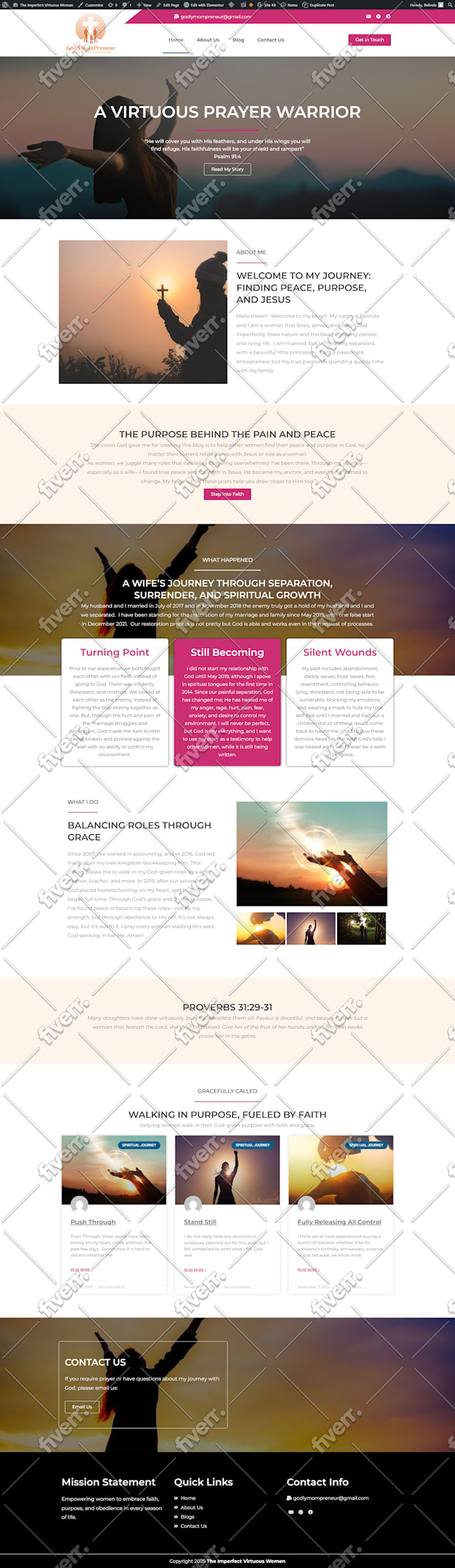 design your wordpress website or wordpress blog with elementor pro