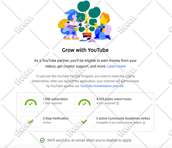 do organic video promotion to complete youtube channel monetization