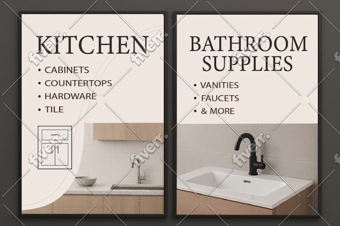 create modern billboard, poster, shopfront window graphics and storefront design