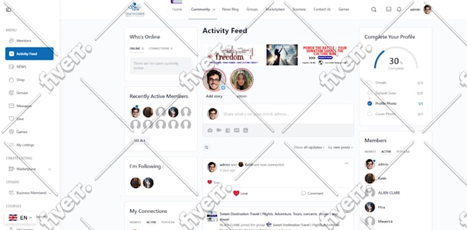 setup and customize buddyboss website youzify, buddypress