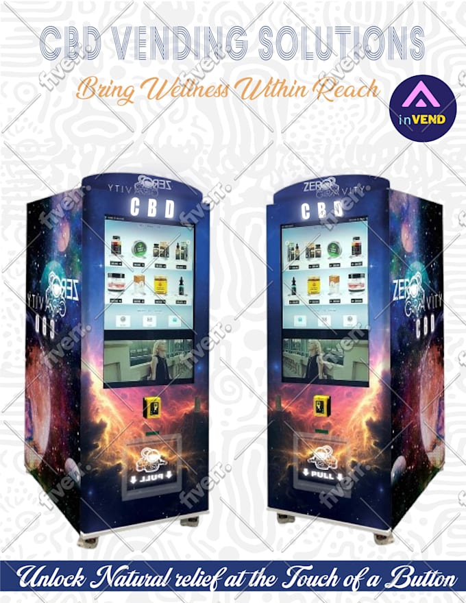 professional vending machine flyer and proposal catalog design