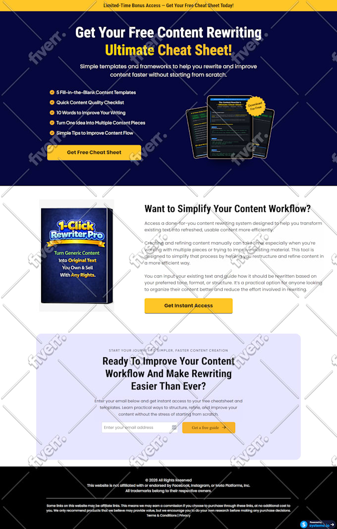 design high converting CPA, clickbank landing pages and affiliate funnel