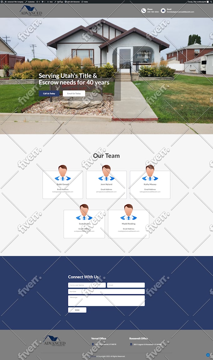 create website wordpress seo high converting landing page design in elementor