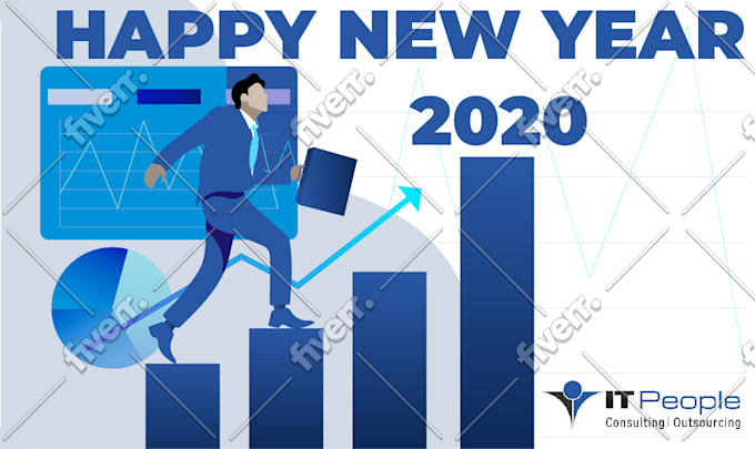 design new year card, holiday post, banner, flyer and logo