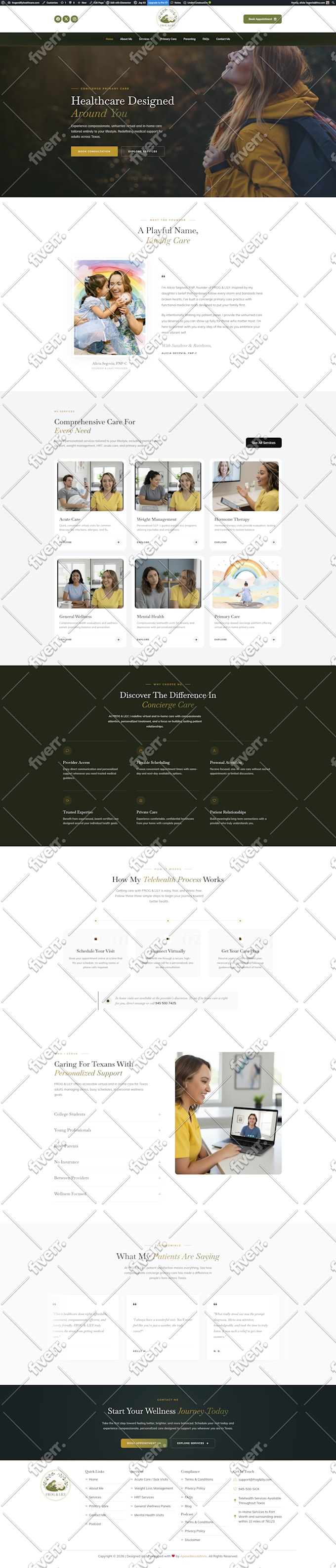 design medical, healthcare, home care, dental clinic website