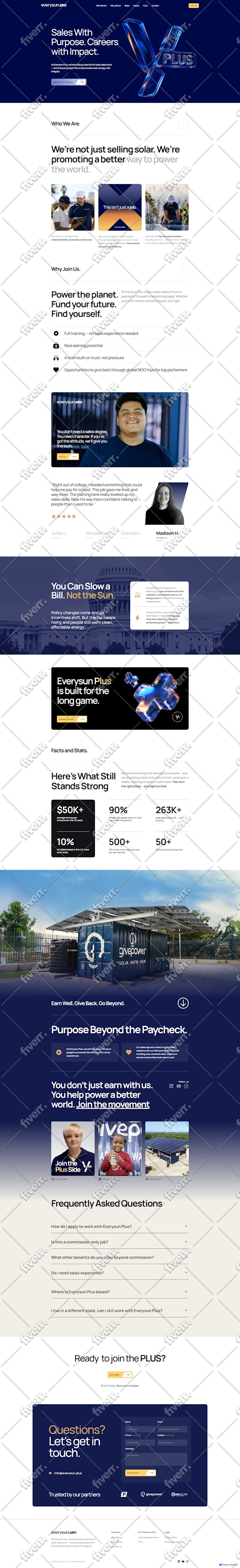 design and develop a modern website with animations