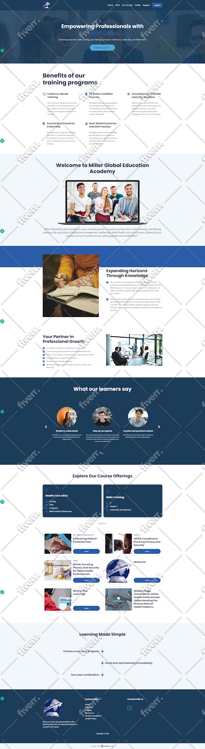 set up or migrate your learnworlds academy, courses, and sales funnels