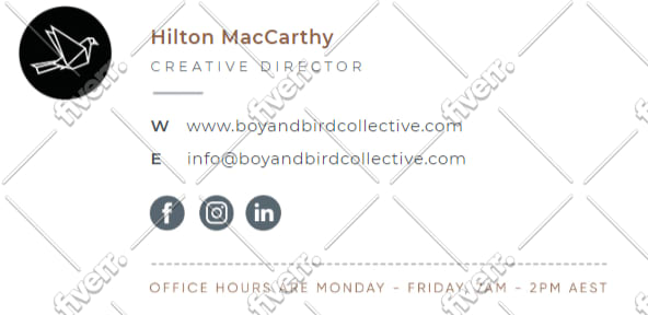 create HTML email signature