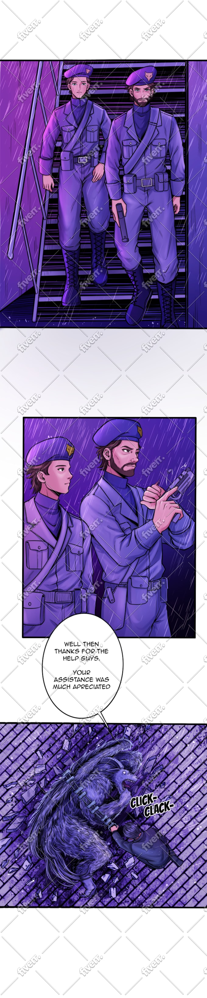 draw webtoon pages for ongoing series