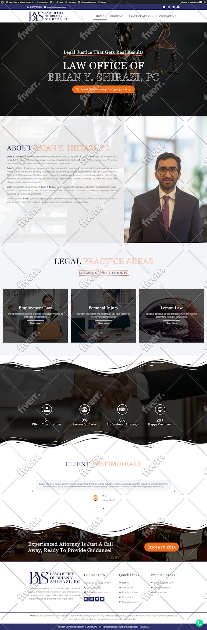 design your law firm website in wordpress