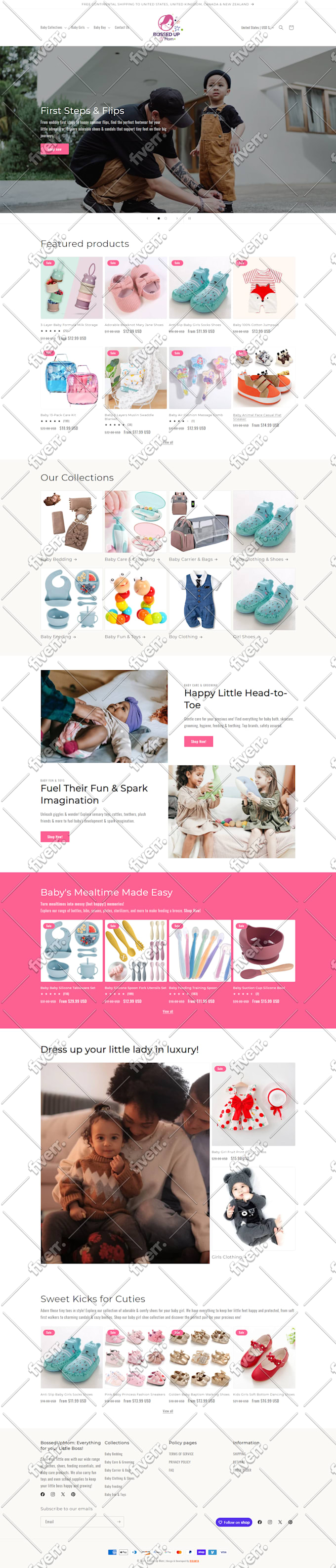 create a functional shopify website, online store