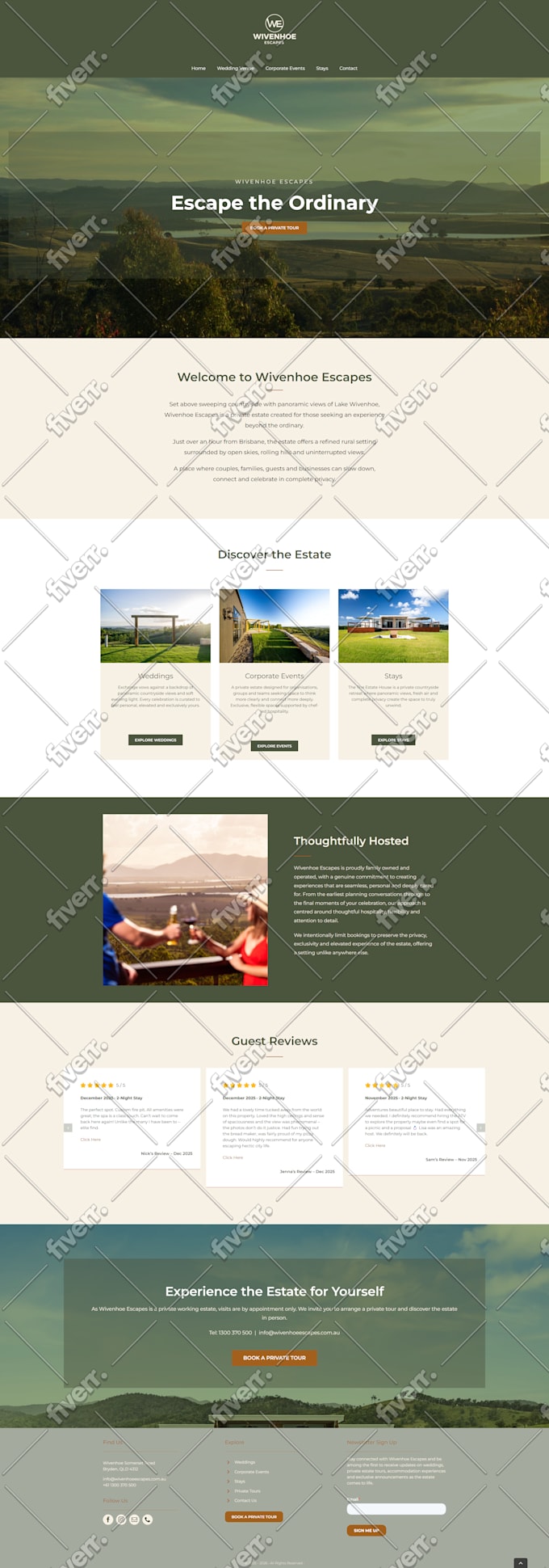design website with avada theme