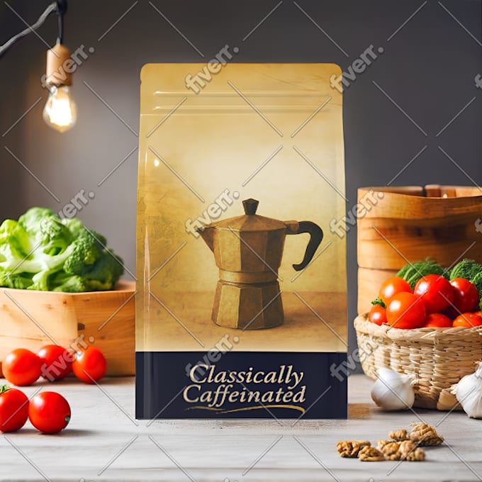 do professional pouch design, coffee label, and pouch label design