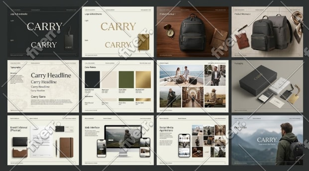 Design branding kit, brand style guide identity and logo with brand ...