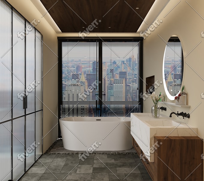 design and decor a minimalist living room interior with realistic 3d visualizion