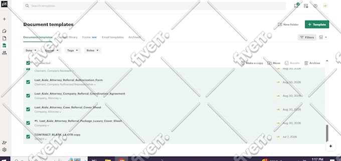 create docusign, pandadoc, adobe sign, sign now template