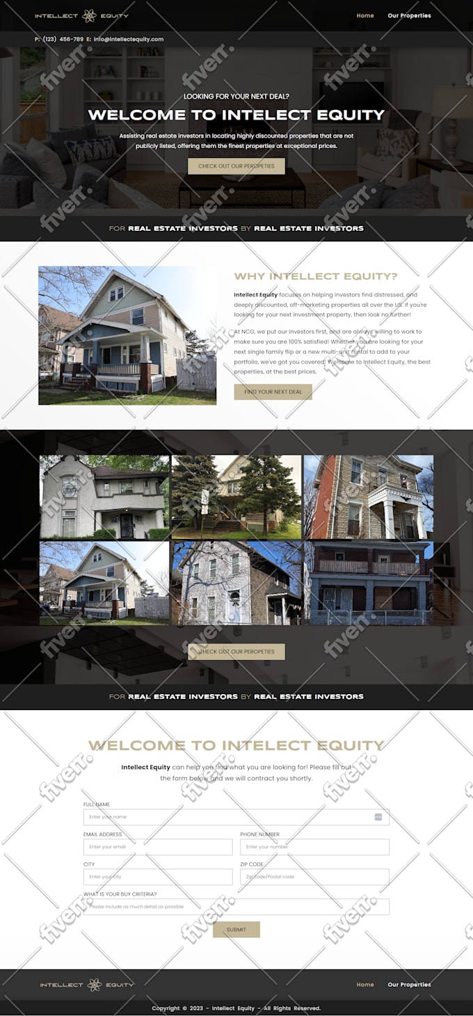 build a fully optimized real estate investor carrot website for lead generation