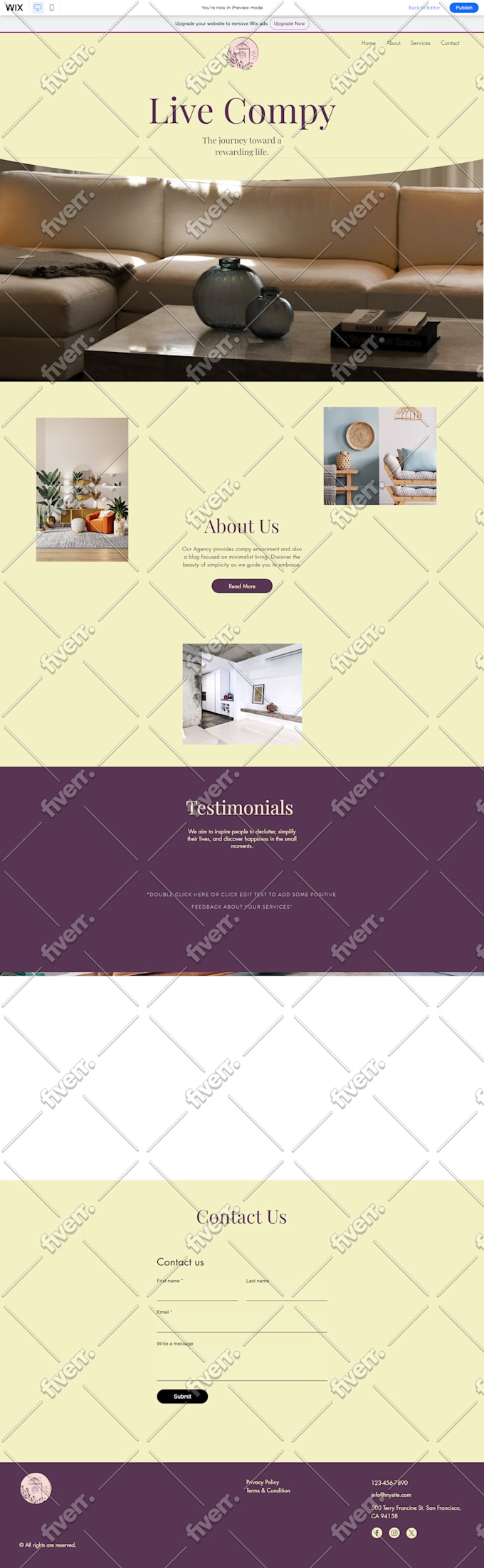wix website redesign, design wix website and build wix website