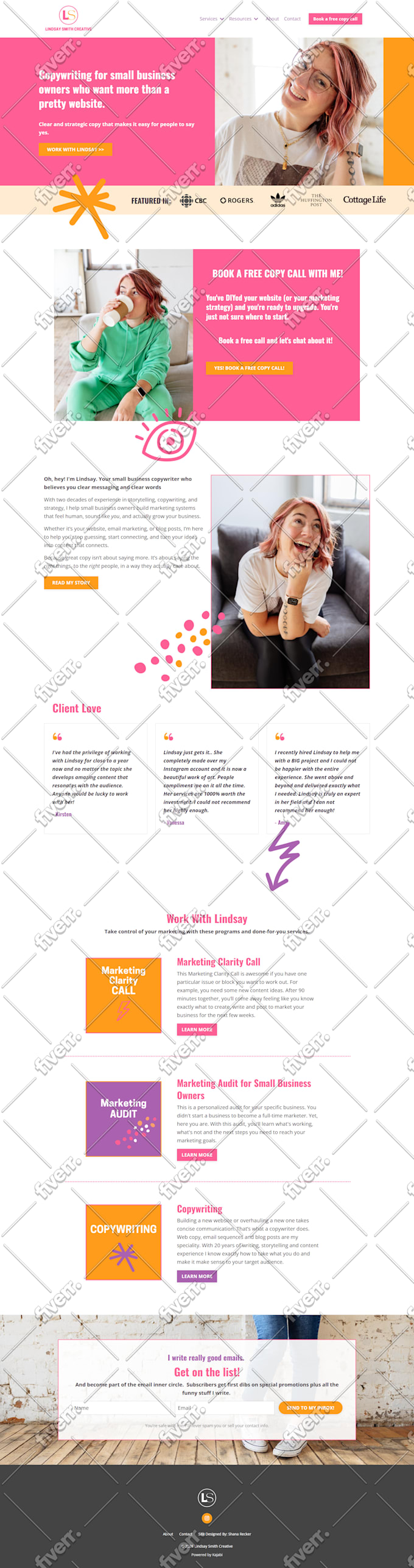design kajabi website, online course, sales funnel and email automation