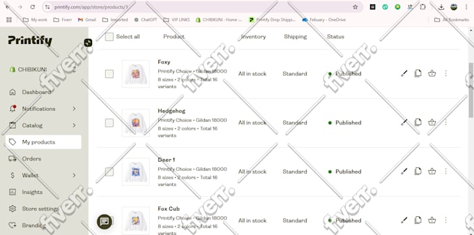 upload products on printify, printful, shopify, etsy for pod