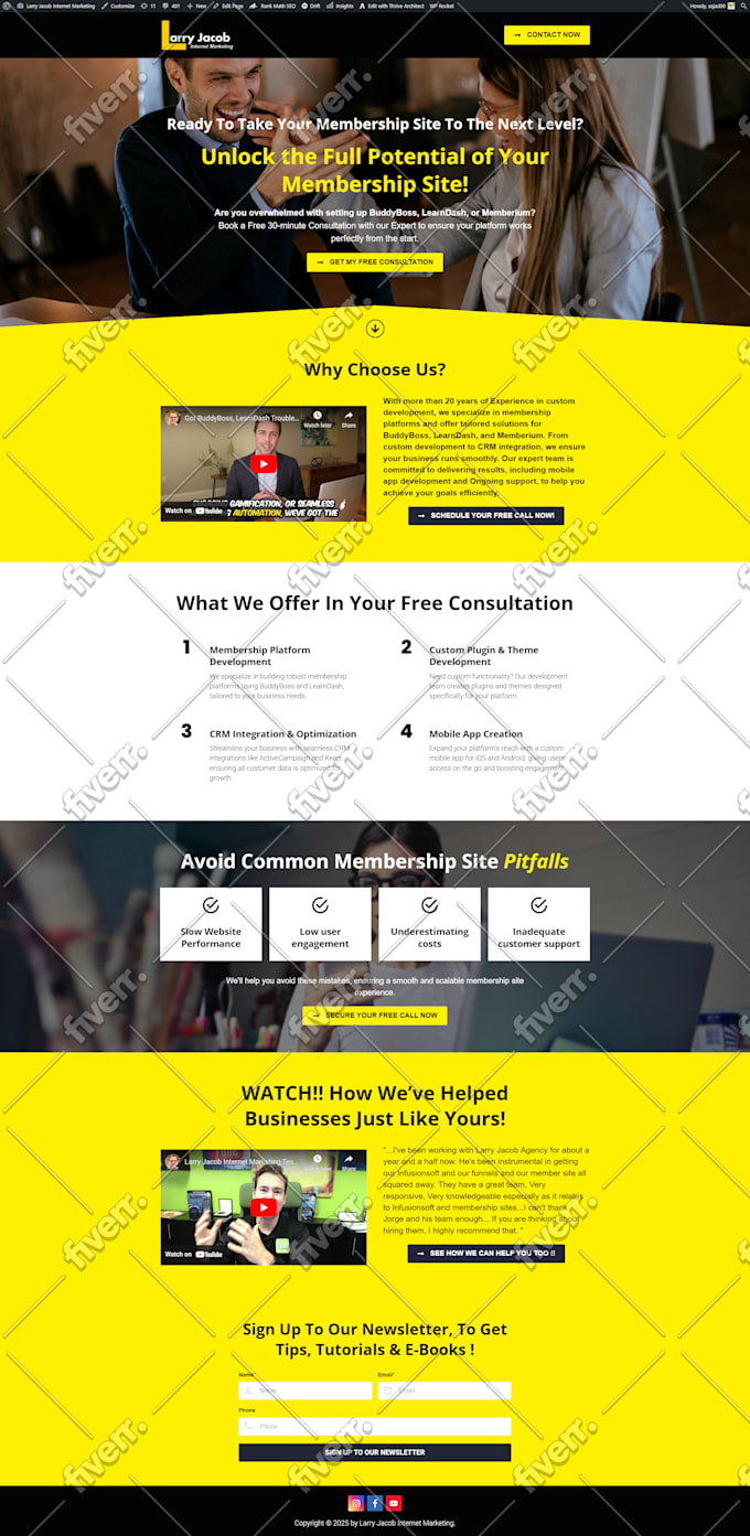 create website or clone, convert any design using thrive architect thrive themes