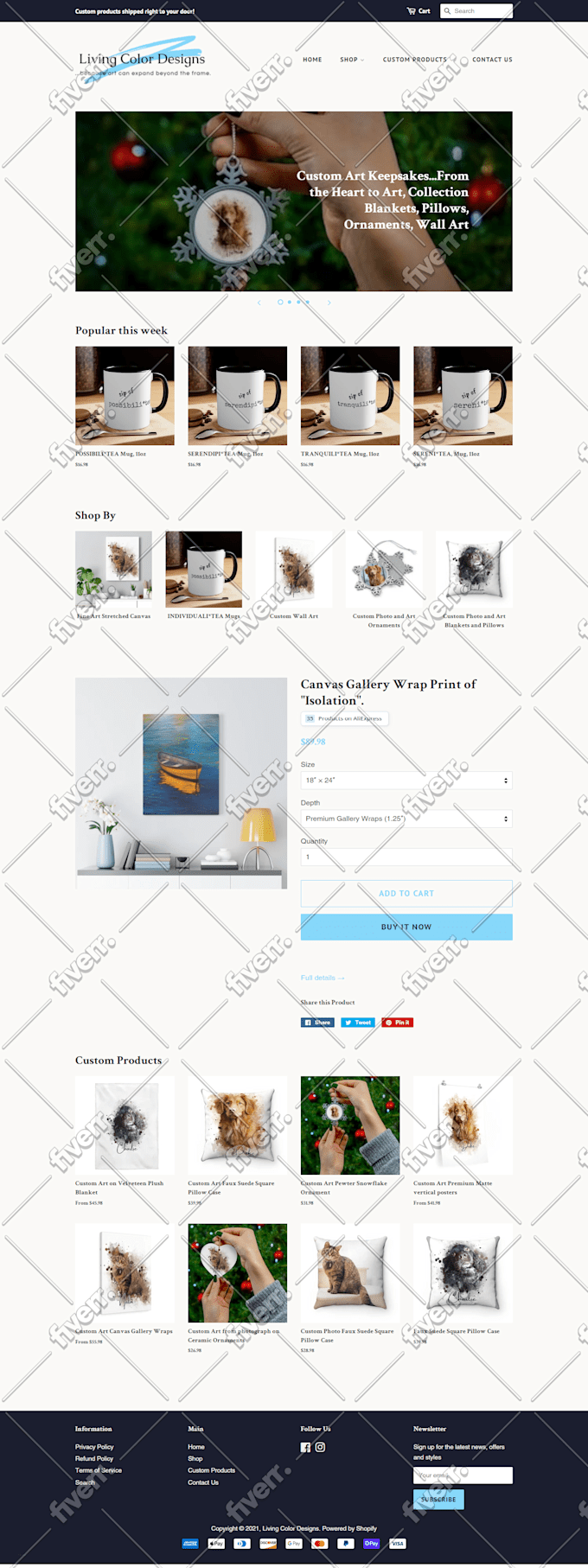 code customize shopify store or code fix shopify website