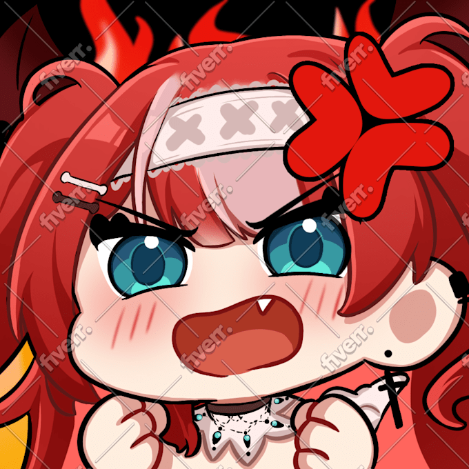 draw cute custom emotes for your twitch in my style