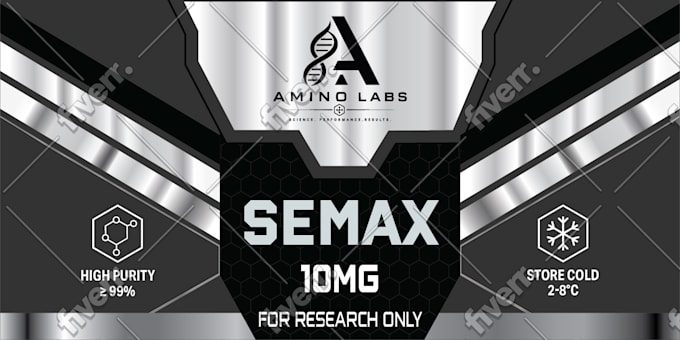product label design, peptide label and vial label design