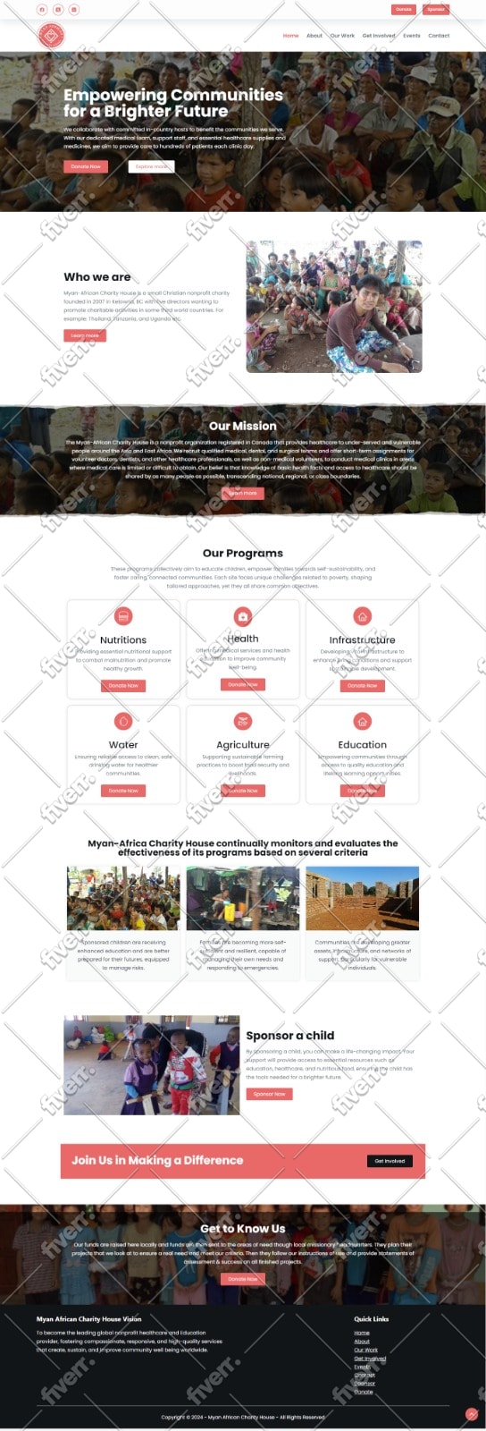 build a professional charity and church wordpress website with donation system