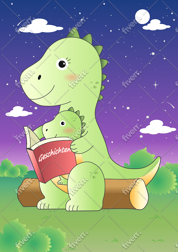 draw you dinosaur cartoon design