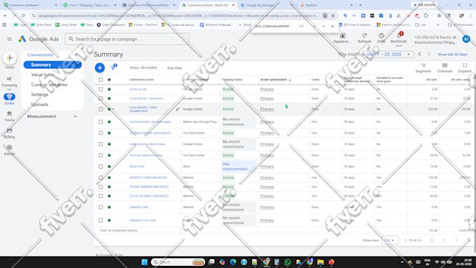set up google analytics and tag manager