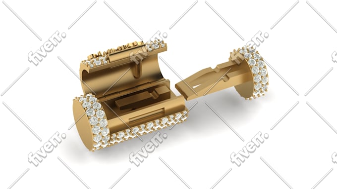 create modern 3d cad jewelry for 3d printing and 360 render