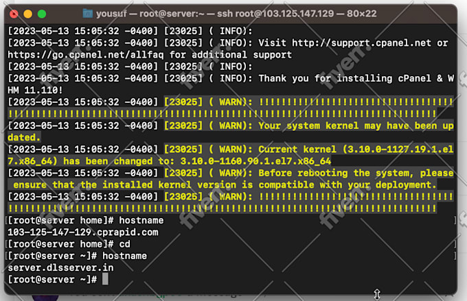 do cpanel and whm complete install and configure