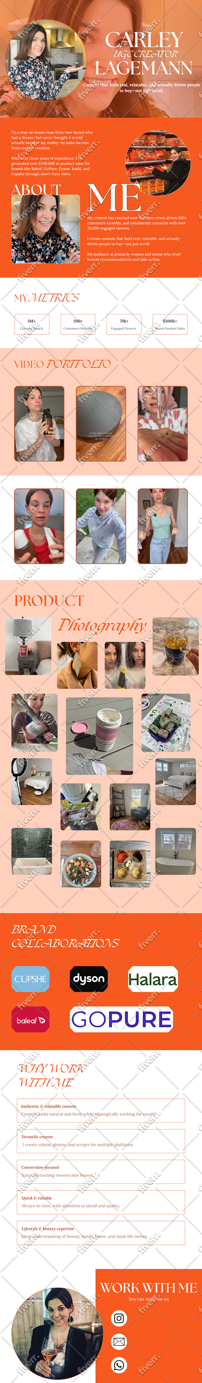 design canva website ugc portfolio, canva landing page redesign canva portfolio