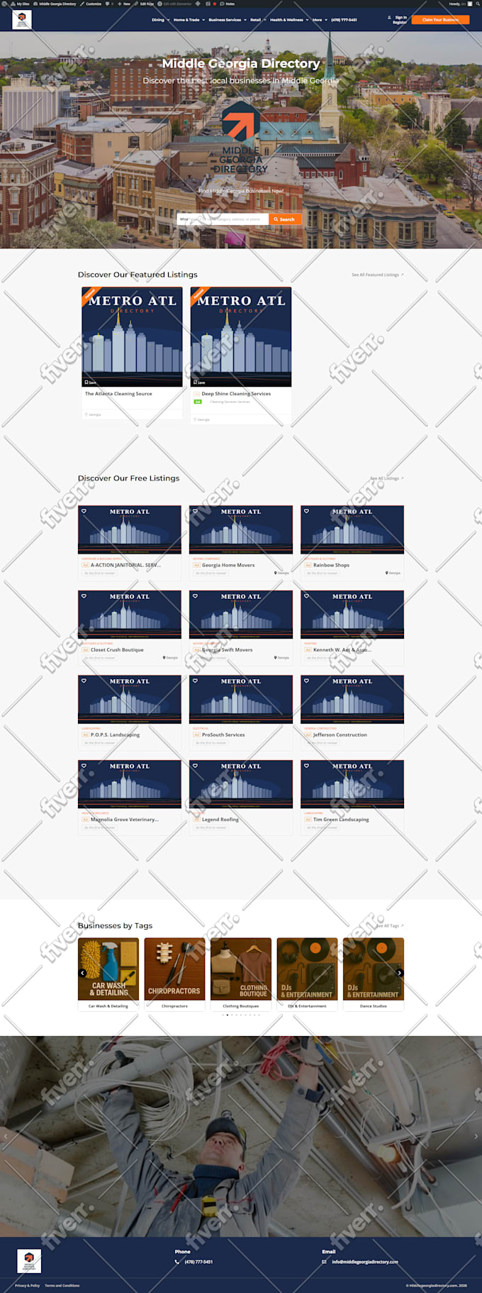 design redesign clone duplicate  website using wordpress elementor divi astra