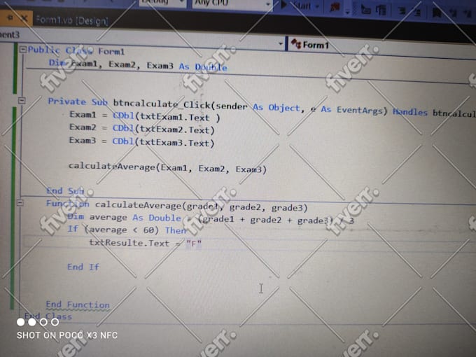 do sharp code, UI design using visual studio