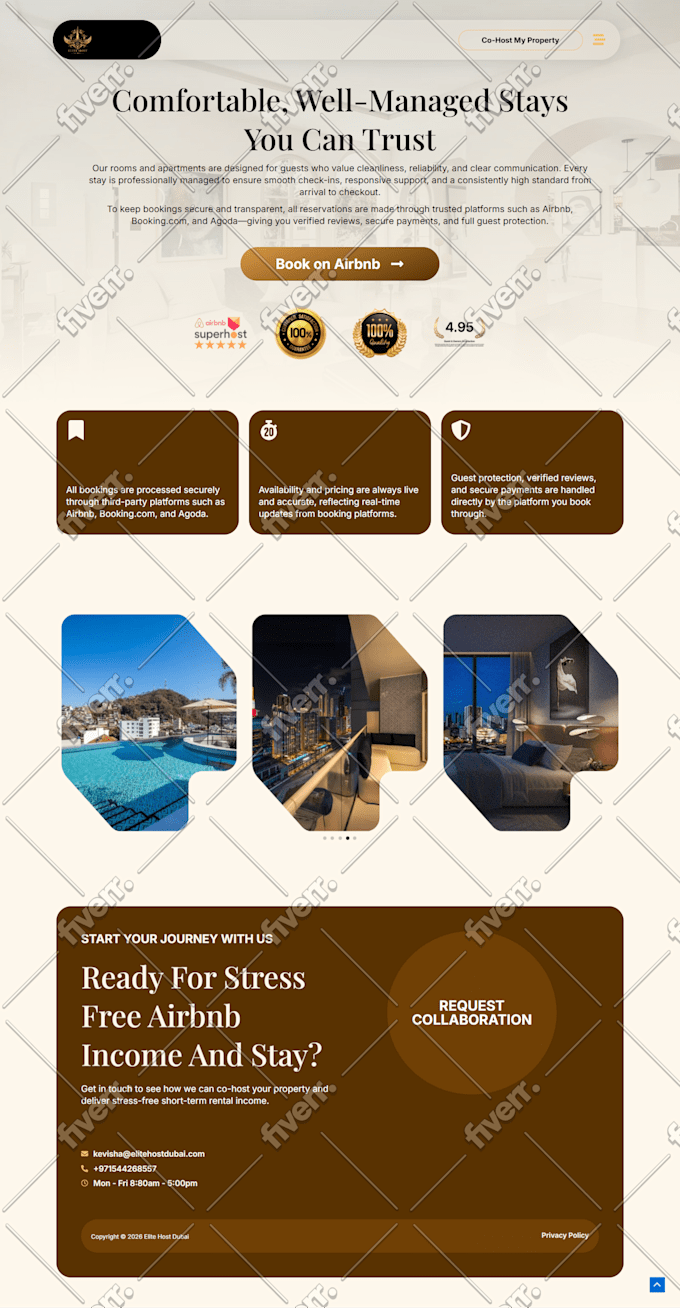 create a short term rental website property management booking  hotel rental