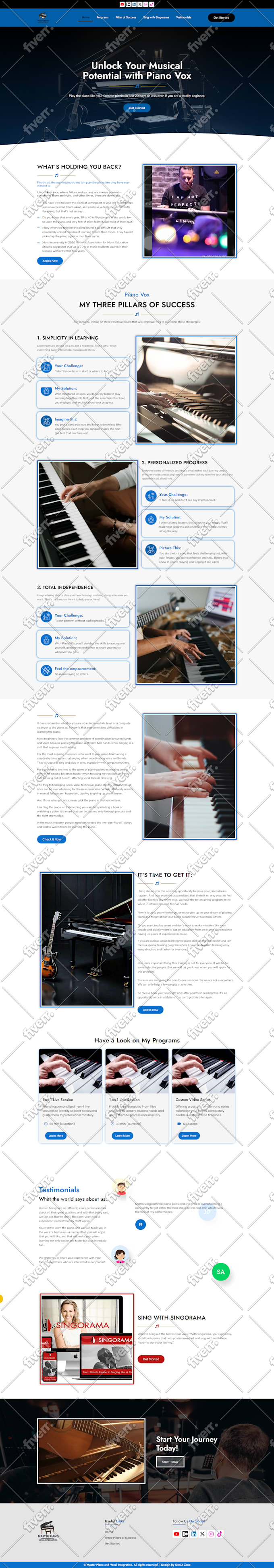 design wordpress elementor page, elementor website design