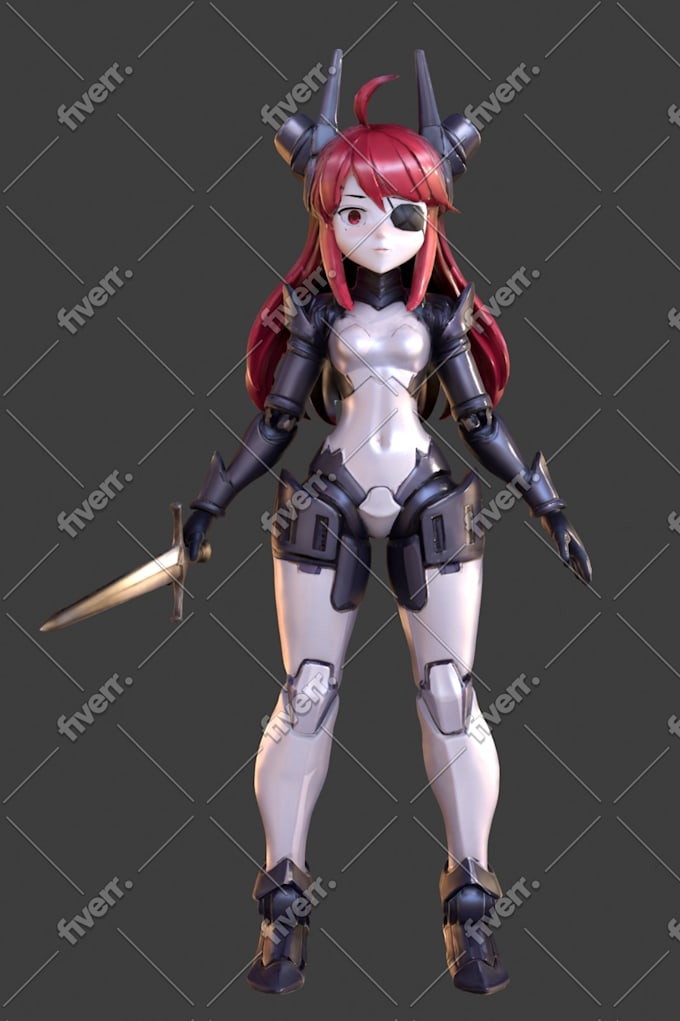 3d anime model, 3d vtuber, custom vrchat avatar for vrc, vtubing, PC or quest