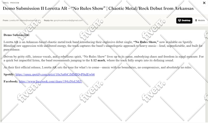 send your demo to 20,000 record labels