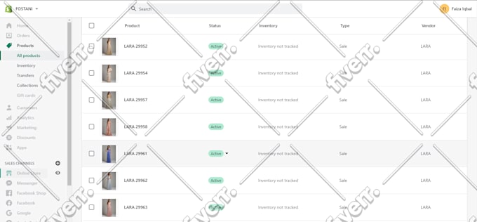 do product listing into shopify store