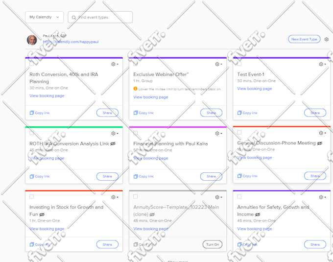 setup calendly, acuity scheduling, setmore, and squarespace