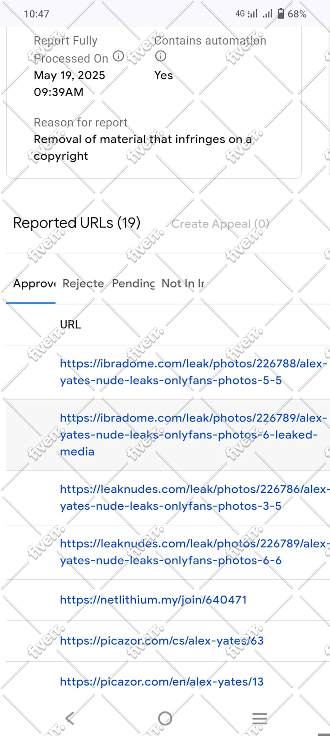 remove leaked and infringing content from google under dmca