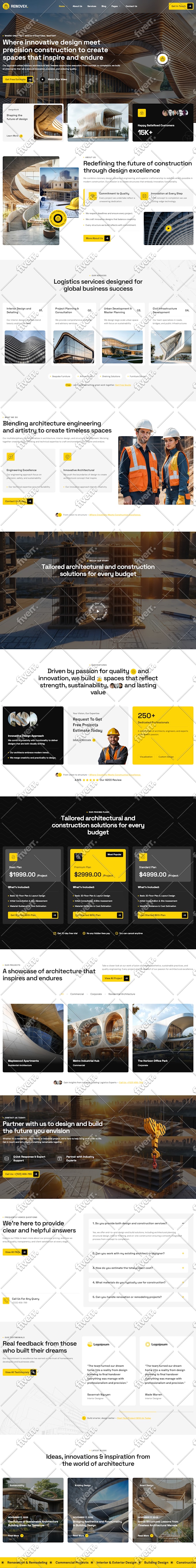 build a professional plumbing, roofing, construction, hvac, and handyman website