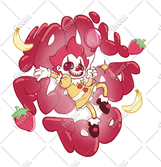 draw a retro creepy cute horror character mascot