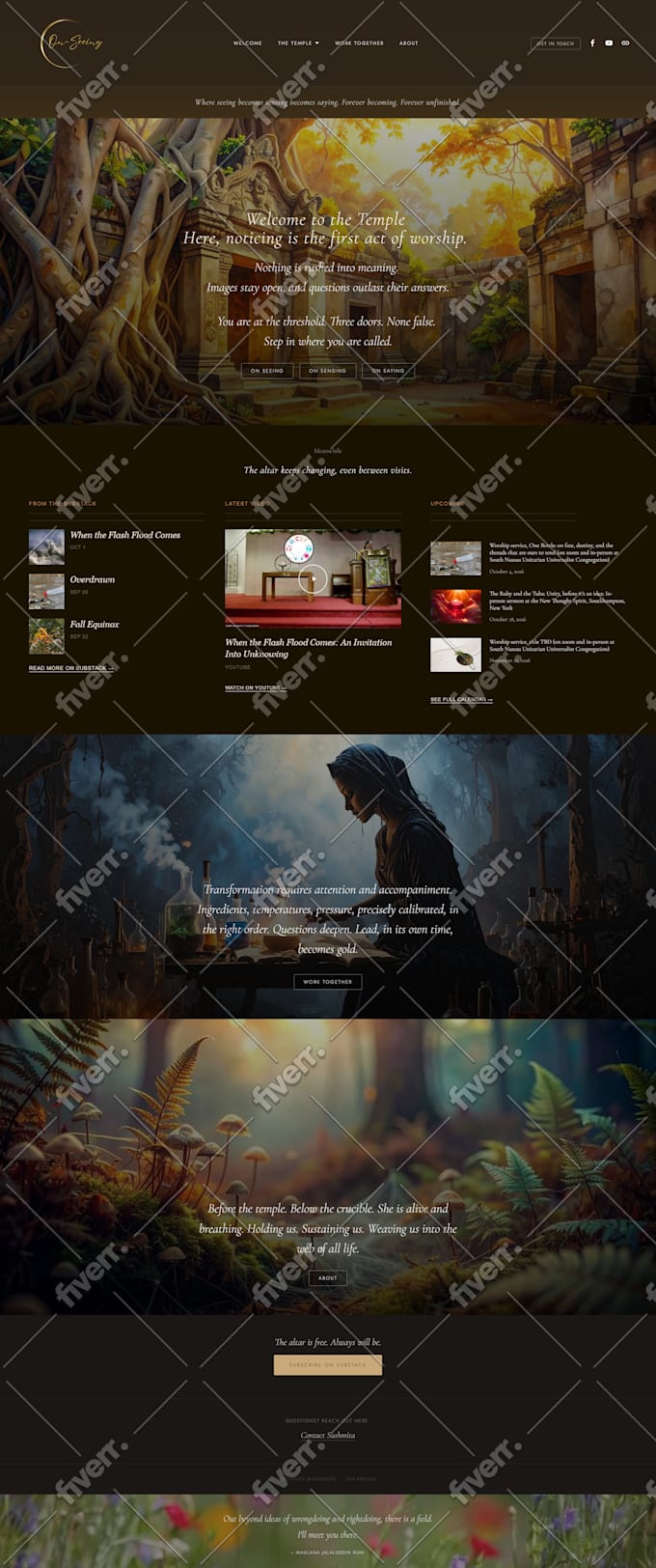 design or redesign a modern squarespace website as an expert