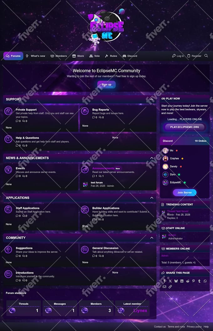 create a high quality gaming community forum with xenforo