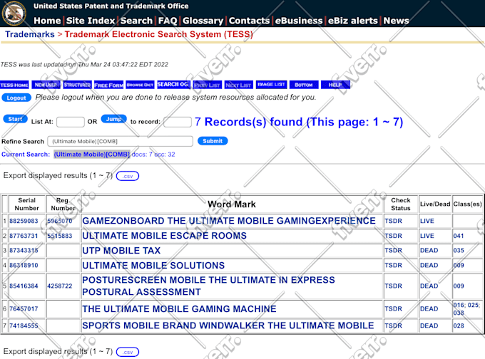 conduct a trademark search