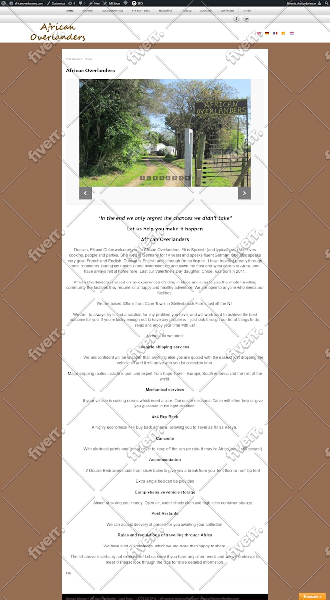 be your front end web developer, html, css, bootstrap, javascript