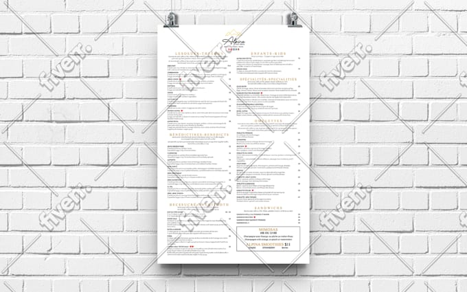 design restaurant menu, price list or food menu design